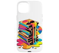 Melting VHS Stack Color CD Retro Media Nostalgia Analog Case for iPhone 15 Plus