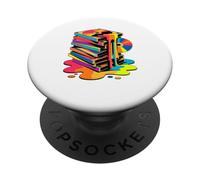 Melting VHS Stack Color CD Retro Media Nostalgia Analog PopSockets Adhesive PopGrip