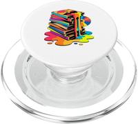 Melting VHS Stack Color CD Retro Media Nostalgia Analog PopSockets PopGrip for MagSafe