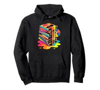 Melting VHS Stack Color CD Retro Media Nostalgia Analog Pullover Hoodie