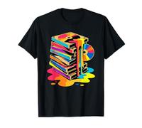 Melting VHS Stack Color CD Retro Media Nostalgia Analog T-Shirt