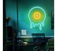 Melting Vinyl Record Led Neon Sign, Music Wall Décor, 90s Theme Party Decoration, Vinyl Record led-neon Wall