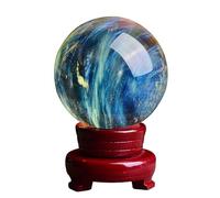 Melting Yellow Crystal Ball Fantasy Ball Yellow Crystal Ball Home Gift Crystal Ball Ornaments,Yellow,70mm