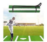 MeLtor Baseball Batting Mat, Batting Cage Lawn Mat with Home Plate, Baseball Batteries Box Mat, Anti-Fade Lawn for Indoor and Outdoor Use, Green, 150 cm x 366 cm