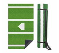 MeLtor Baseball Batting Mat, Batting Cage Lawn Mat with Home Plate, Baseball Impact Pad, Anti-Fade Lawn for Baseball, Softball, Green, 150 cm x 366 cm