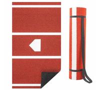 MeLtor Baseball Batting Mat, Training Mat, Baseball Mat with Home Plate, Softball Batting Mat, with Non-Slip Rubber Back, for Indoor and Outdoor Use, Red-150 cm x 300 cm