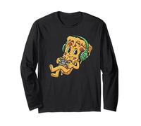Melty Cheese Video Game Controller Pizza Slice Gamer Long Sleeve T-Shirt