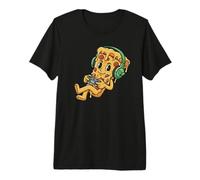Melty Cheese Video Game Controller Pizza Slice Gamer Premium T-Shirt