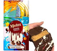 Meltz Premium Dubai Chocolate Bar Kinder 192g - Kunafa Luxurious UEA Middle Eastern Delight Milk Chocolate Kinder KnaFeh - Perfect Dubai Sweets Treat Dairy Gift