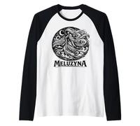 Meluzyna Slavic Wind Spirit Moon Legend Design Raglan Baseball Tee
