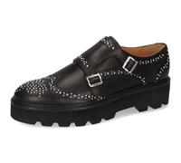 Melvin & Hamilton Women's Sally 47 Monk-Strap Loafer, Black, 7.5 UK