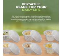 Melvoker Round Plastic Containers with Lids pack of 4oz 100 4oz |Small