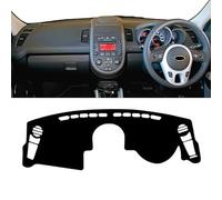 MELXOZ Suede Dashboard Cover Dash Mat for Kia Soul AM 2009 2010 2011 2012 2013,Car Dashboard Cover Mat Sun Shade Pad Instrument Panel Carpets Anti-UV Accessories,RHD-A/Black