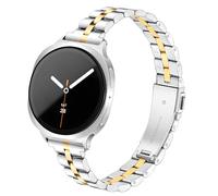 Melyis Slim Metal Band Fits for Samsung Galaxy Watch 8 7 6 5 4 FE 40mm 44mm/Galaxy Watch 8 6 4 Classic, 20mm Stainless Steel Galaxy Watch 8 bands for Women, Band for Samsung Watch Bands-Sliver&Gold