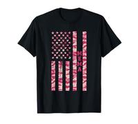 Mema Southern Granny Beloved Pink Camo USA Flag Distressed T-Shirt