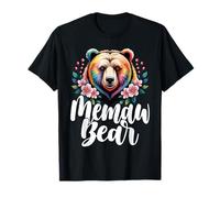 Memaw Bear Floral Graphic for Mothers Day Moments T-Shirt