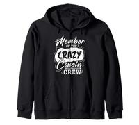 Member Of The Crazy Cousin Crew Cute Cousin Squad Birthday Zip Hoodie