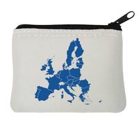 Member States of The European Union Map Neoprene Coin Purse Pouch 12x9cm White