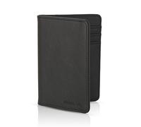 Members Only Debossed Passport Holder for Travel, RFID Passport Sleeve, Travel Document Wallet RFID Blocking, Black, 5.5 x 4 x 0.5 inches, Black