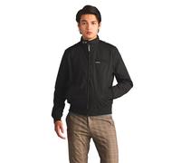 Members Only Men's Original Iconic Racer Jacket Cotton Lightweight, Black, Medium