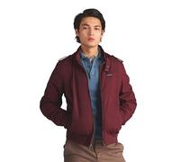 Members Only Men's Original Iconic Racer Jacket Cotton Lightweight, Burgundy, XL