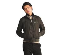 Members Only Men's Original Iconic Racer Jacket Cotton Lightweight, Dark Green, S