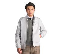 Members Only Men's Original Iconic Racer Jacket Cotton Lightweight, Light Grey, Large