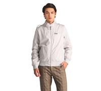 Members Only Men's Original Iconic Racer Jacket Cotton Lightweight, Light Grey, XL