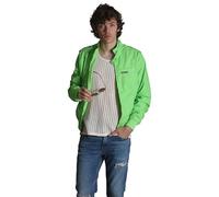 Members Only Original Iconic Racer Jacket for Men | Slim Fit |, Lime Green, L