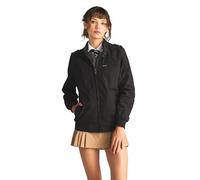 Members Only Women's Classic Iconic Racer Jacket | Spring Jackets for Women | Slim Fit | Womens Jacket | Bomber Jacket Womens, Black, XS