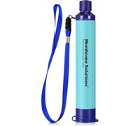 Membrane Solutions Water Filter Straw, 0.1 Micron Personal Water Filter Survival Portable Gear, NSF/ANSI 42&372&401 certificated, for Camping, Hiking, Travel, Emergency Preparedness, Blue, 1 Pack
