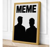 Meme Culture Typography Canvas Wall Art Print 18x12 Inch
