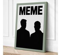 Meme Culture Typography Canvas Wall Art Print 24x16 Inch