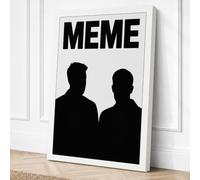 Meme Culture Typography Canvas Wall Art Print 30x20 Inch