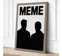 Meme Culture Typography Canvas Wall Art Print 36x24 Inch (91 x 61 cm)