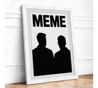 Meme Culture Typography Framed Wall Art Print A4 (29.7×21cm) White, Wall Decor for Living Room, Bedroom, Office & Home, Ready to Hang, Art Gift