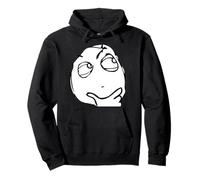 Meme Face Sketchbook raw loose messy Gen Z ironic meta Pullover Hoodie