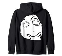 Meme Face Sketchbook raw loose messy Gen Z ironic meta Zip Hoodie