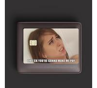 Meme Oh F*ck You're Gonna Make Me Pay Credit Card Sticker, EC Card Sticker, Meme Credit Card Skin, Funny Meme Cover Sticker, Internet Meme Sticker (Small Chip)