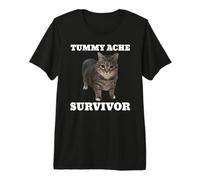 Meme Tummy Ache Survivor Funny Cat Premium T-Shirt
