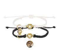 MeMeDIY Custom Photo Projection Adjustable String Bracelet Personalized Picture with 100 Love Languages Rope Jewelry Gift for Him Her Best Friend on Birthday Valentines Day Anniversary - Style 5