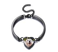 MeMeDIY Heart Urn Bracelet Cremation Jewelry For Women Custom Photo/Name Stainless Steel Ashes Holder Memorial Cuff Keepsake(Black+Color image)