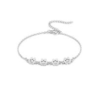 MeMeDIY Personalized Paw Print Bracelet for Women Engraved 1-5 Names Dog Cat Pet Paw Bracelet Adjustable Chain Dog Jewelry Memorial Gifts for Pet Lovers - A4