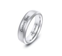 MeMeDIY Promise Ring Personalized Stainless Steel Couples Rings Engraved Wedding Ring Set for Men Women | Spinner Rings | I Love You Ring Wedding Band Rotatable Engagement Rings -Style D1-9#