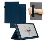 MEMELOKA Case for BOOX Note Air 5C/Note Air5 C 10.3 Inches, Lightweight Slim PU Leather Case with Wrist Strap, Soft Cover with Stand Function, Blue