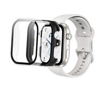 MEMELOKA Case for Honor Choice Watch 2i with Screen Protector, Pack of 2, Ultra Thin Scratch-Resistant Hard PC Protective Case and High Sensitivity Screen Protector (Black + Transparent)