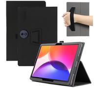 MEMELOKA Case for TCL TAB A1 Plus 12.2 Inches, Ultra Thin and Lightweight PU Leather Protective Case with Wrist Strap [Folding Function], Black