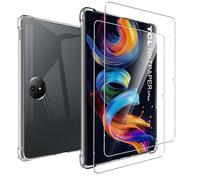 MEMELOKA Case for TCL Tab Nxtpaper 11 Plus 11.5 Inch with 2 Protective Films, Soft Shockproof Anti-Yellowing Silicone Protective Case with Reinforced Airbags - (Transparent)