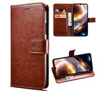MEMELOKA Mobile Phone Case for Blackview Fort 1, Internal TPU Shockproof and Premium PU Flip Wallet Protective Case with Card Slots, Magnetic Closure, Stand Function, Brown