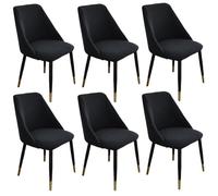 MEMEM Curved Back Chair Covers Set of 6, Dining Slipcovers, Stretch Round Accent Cover Armless(Graya,Set of 6)